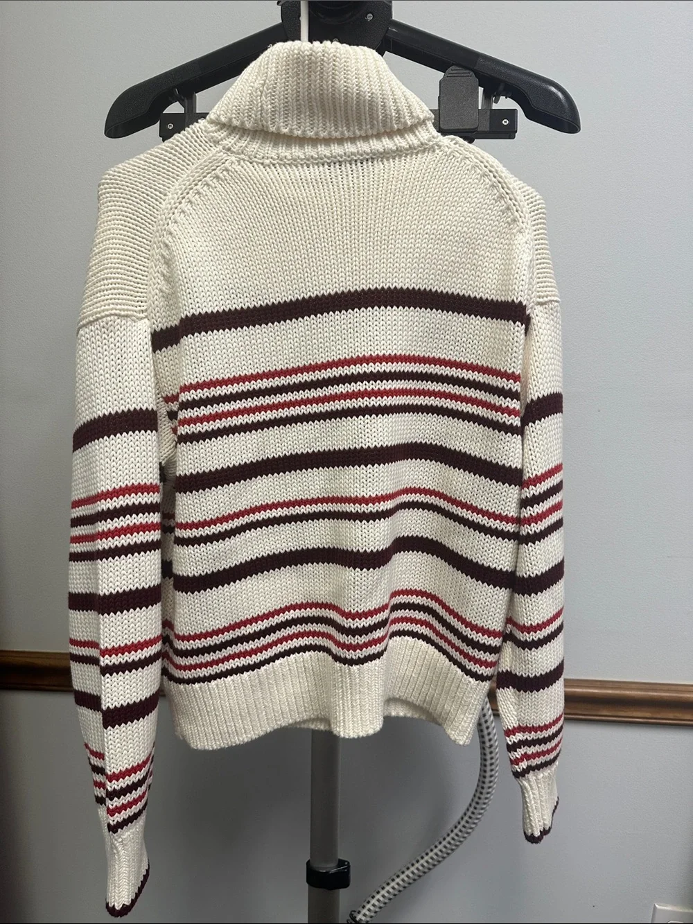 Madewell Ivory Ribbed Knit Sweater